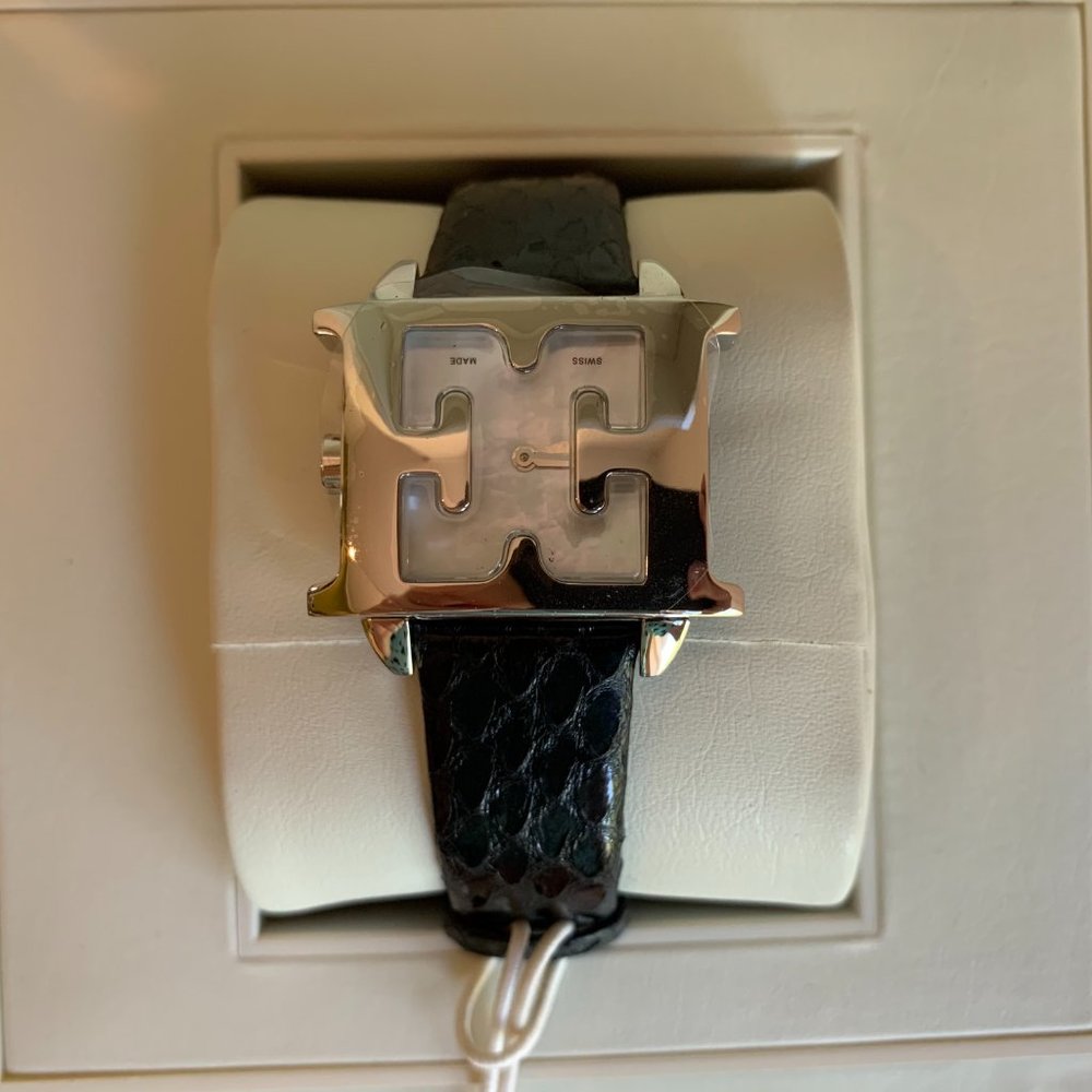 ESCADA ESTELLE BLACK LEATHER STRAP WOMEN'S WATCH